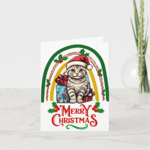 Tarjeta Navidades de shorthair-cat