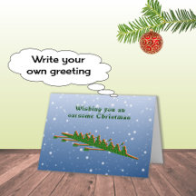 Navidades de silueta verde de la tripulación de re