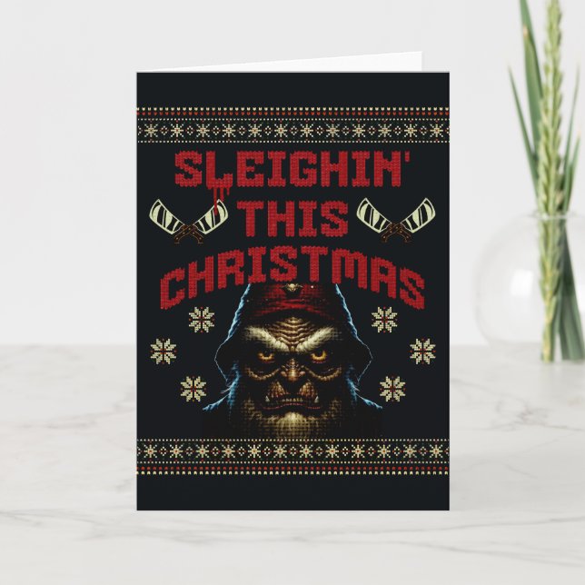 Tarjeta Navidades de Sleighin: Pun de horror (Anverso)