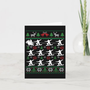 Tarjeta Navidades de snowboard abandonando Santa Snowboard