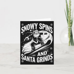 Tarjeta Navidades de snowboard de Santa Grinds