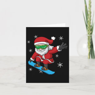 Tarjeta Navidades de Snowboard Santa Claus Snowboard Snowb