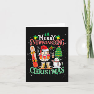 Tarjeta Navidades de Snowboard Santa Hat Costume Sno