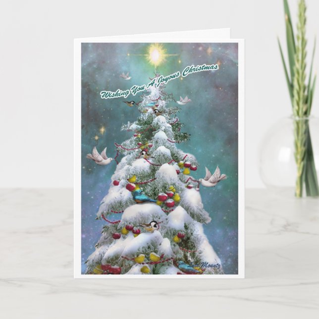 Tarjeta Navidades de 'Solamente por los pájaros' (Anverso)