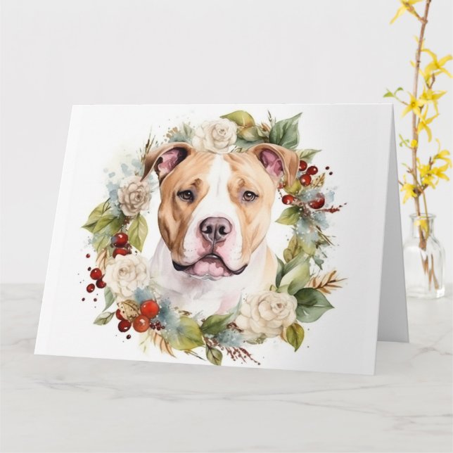 Tarjeta Navidades de Staffordshire en Estados Unidos (flor amarilla)