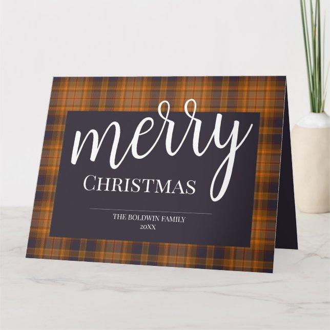 Tarjeta Navidades de Sweet Plaid (Anverso)
