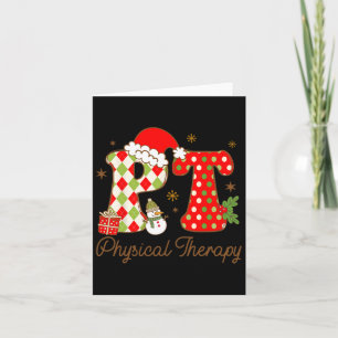 Tarjeta Navidades de Terapia Física Enfermera de Snowman