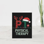 Tarjeta Navidades de Terapia Física Santa Hat Pt Terapista<br><div class="desc">Navidades de Terapia Física Santa Hat Pt Therapist Xmas</div>