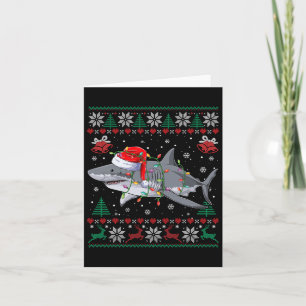 Tarjeta Navidades De Tiburón Pajama Con Amante De Animales
