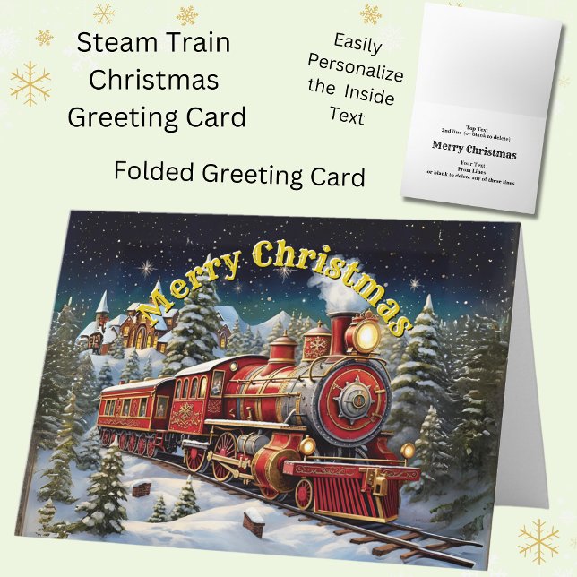 Tarjeta Navidades de trenes de vapor (Subido por el creador)