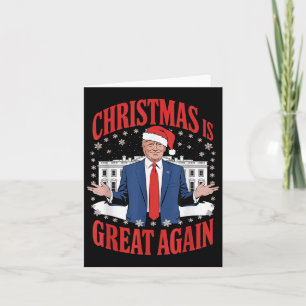 Tarjeta Navidades de Trump 202 en pijamas