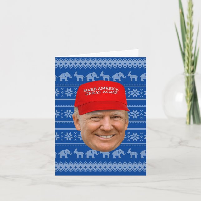 Tarjeta NAVIDADES de TRUMP MAGA (Anverso)