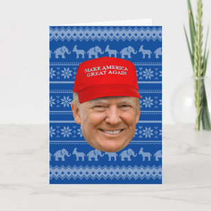 Tarjeta NAVIDADES de TRUMP MAGA