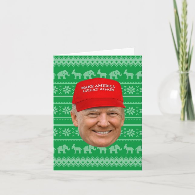 Tarjeta NAVIDADES de TRUMP MAGA (Anverso)
