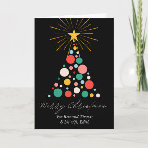 Tarjeta Navidades de un reverendo y su esposa