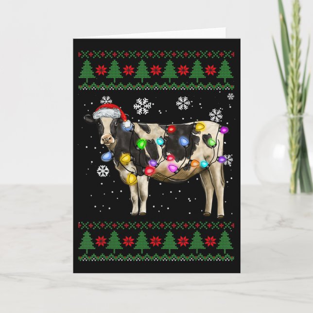 Tarjeta Navidades de vaca (Anverso)