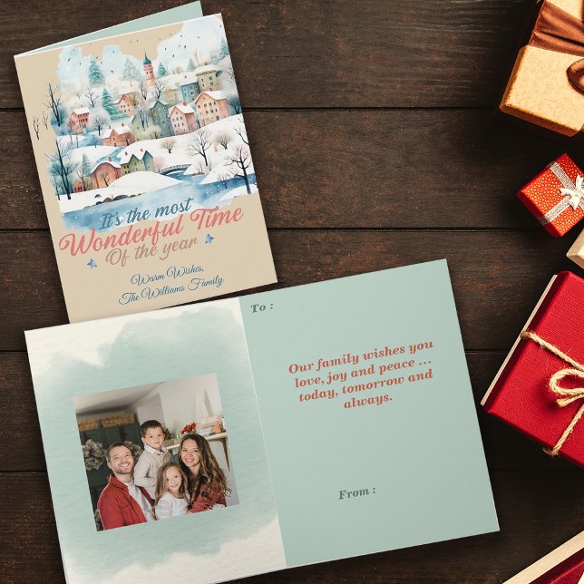 Tarjeta Navidades de vacaciones de invierno Foto de nombre (Subido por el creador)