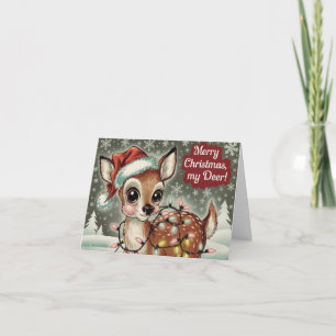 Tarjeta Navidades de venado cutáneo