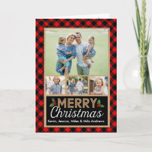 Tarjeta Navidades de verificación de la placa de búfalo ro