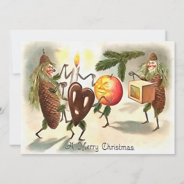 Tarjeta Navidades de Victoria de época (Anverso)