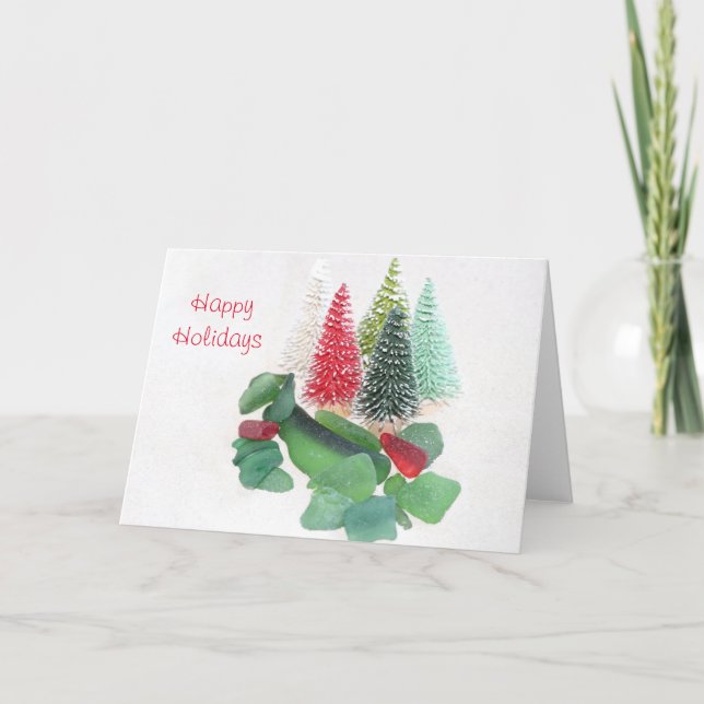 Tarjeta Navidades de vidrio marino (Anverso)