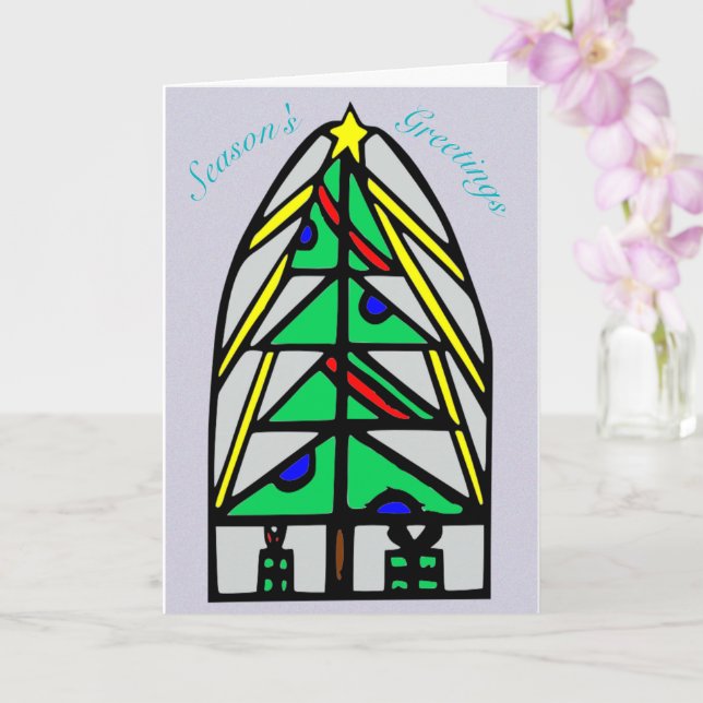Tarjeta Navidades de vidrio templado (Orquídea)