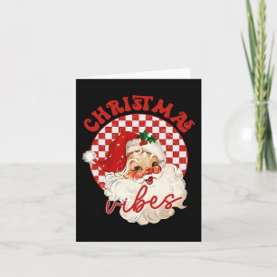 Tarjeta Navidades de Vintage Groovy Santa Claus Vibes Kids