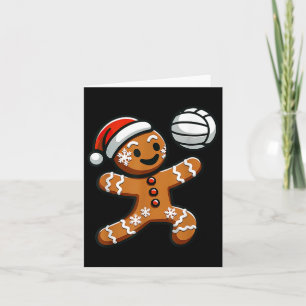 Tarjeta Navidades de voleibol masculino graciosos y bonito