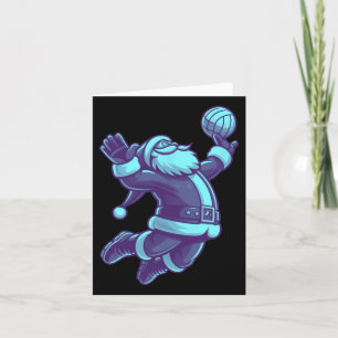 Tarjeta Navidades de voleibol Navidades navideños Santa Vo