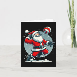 Tarjeta Navidades de voleibol Navidades navideños Santa Vo