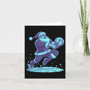 Tarjeta Navidades de voleibol Navidades navideños Santa Vo
