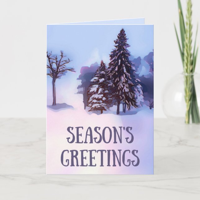 Tarjeta Navidades de Winter Scene (Anverso)