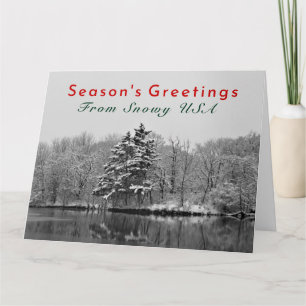 Tarjeta Navidades de Winter Wonderland, Snowy USA