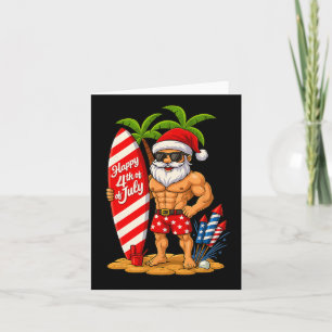 Tarjeta Navidades Del 4 De Julio De Santa Bodybuilding Sur