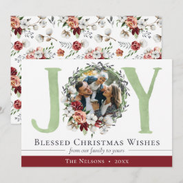 Tarjeta Navidades del Algodón de Floral del Sur disfrutan 