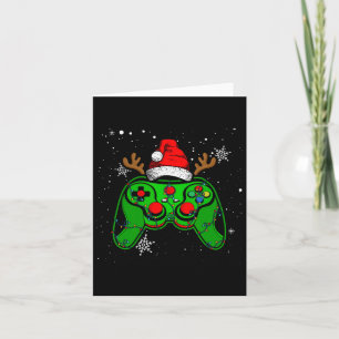 Tarjeta Navidades del controlador de juegos Santa Hat Game