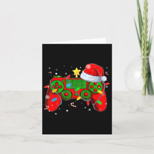 Tarjeta Navidades del controlador de videojuegos Santa Hat