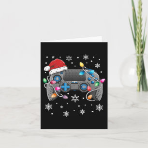 Tarjeta Navidades del controlador de videojuegos Santa Hat
