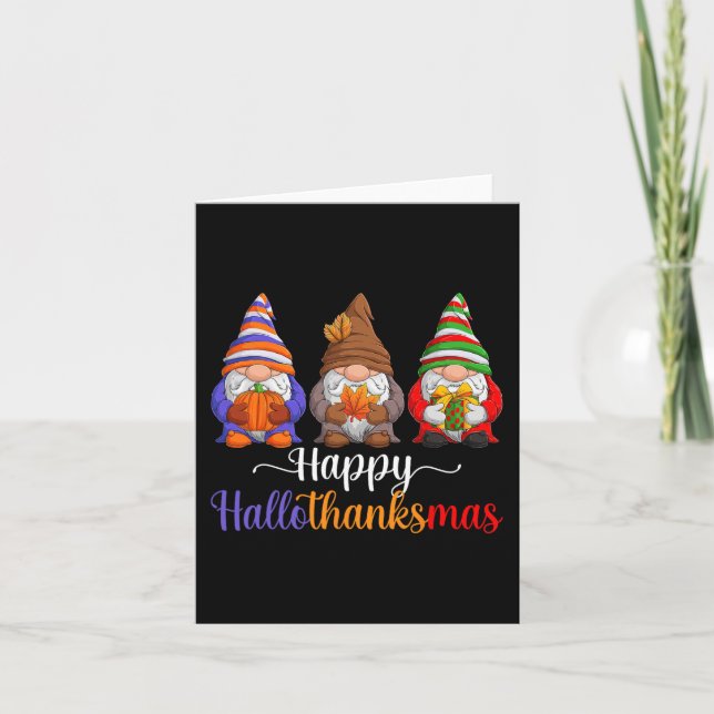 Tarjeta Navidades del Día de Acción de Gracias de Hallowee (Anverso)