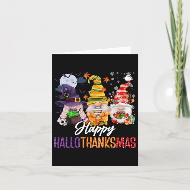 Tarjeta Navidades del Día de Acción de Gracias de Hallowee (Anverso)