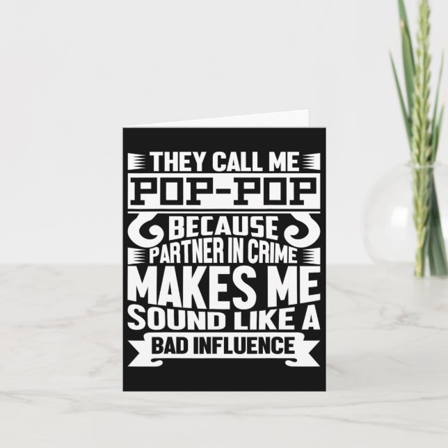 Tarjeta Navidades del Día del Padre Pop Shirt Valentine (Anverso)