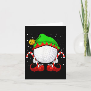 Tarjeta Navidades del Elf de la Bola de Golf Pajama Cute S