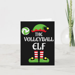 Tarjeta Navidades del Elfo de Voleibol Feliz Navidad Pla