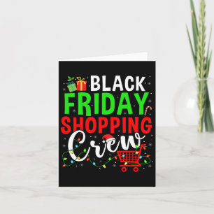 Tarjeta Navidades del equipo de compras del viernes ilumin