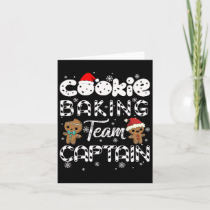 Tarjeta Navidades del equipo de Cookie Baking Captain Ging