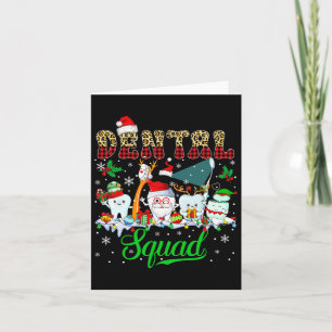 Tarjeta Navidades del Escuadrón Dental Santa Reindeer Elf