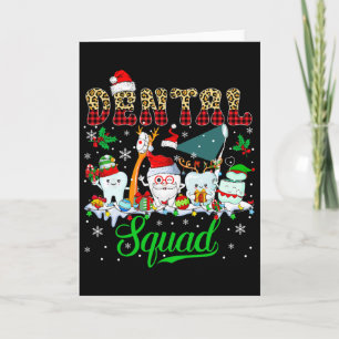 Tarjeta Navidades del Escuadrón Dental Santa Reindeer Elf