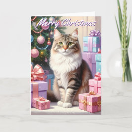 Tarjeta Navidades del gato