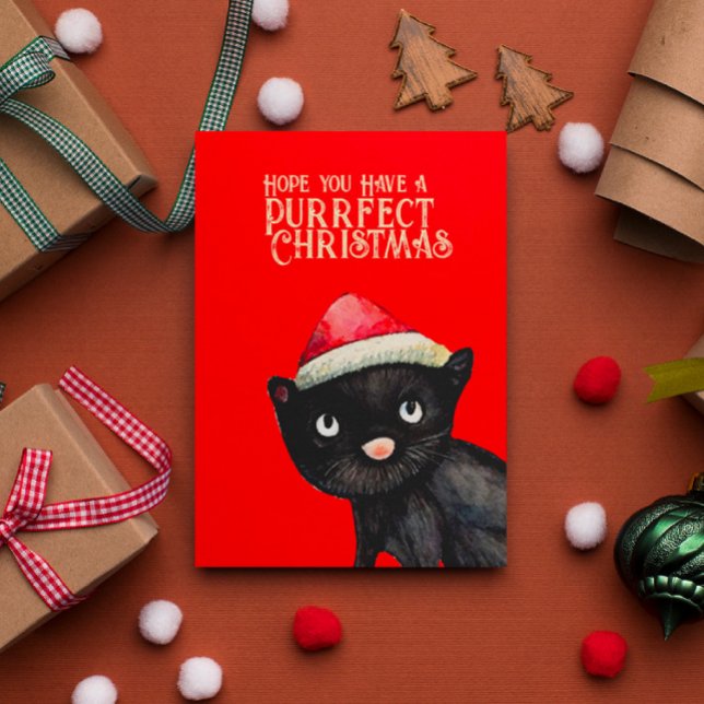 Tarjeta Navidades del gato negro (Subido por el creador)