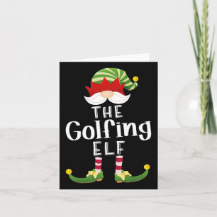 Tarjeta Navidades del Grupo Golfing Elf Funny Fiesta Pajam